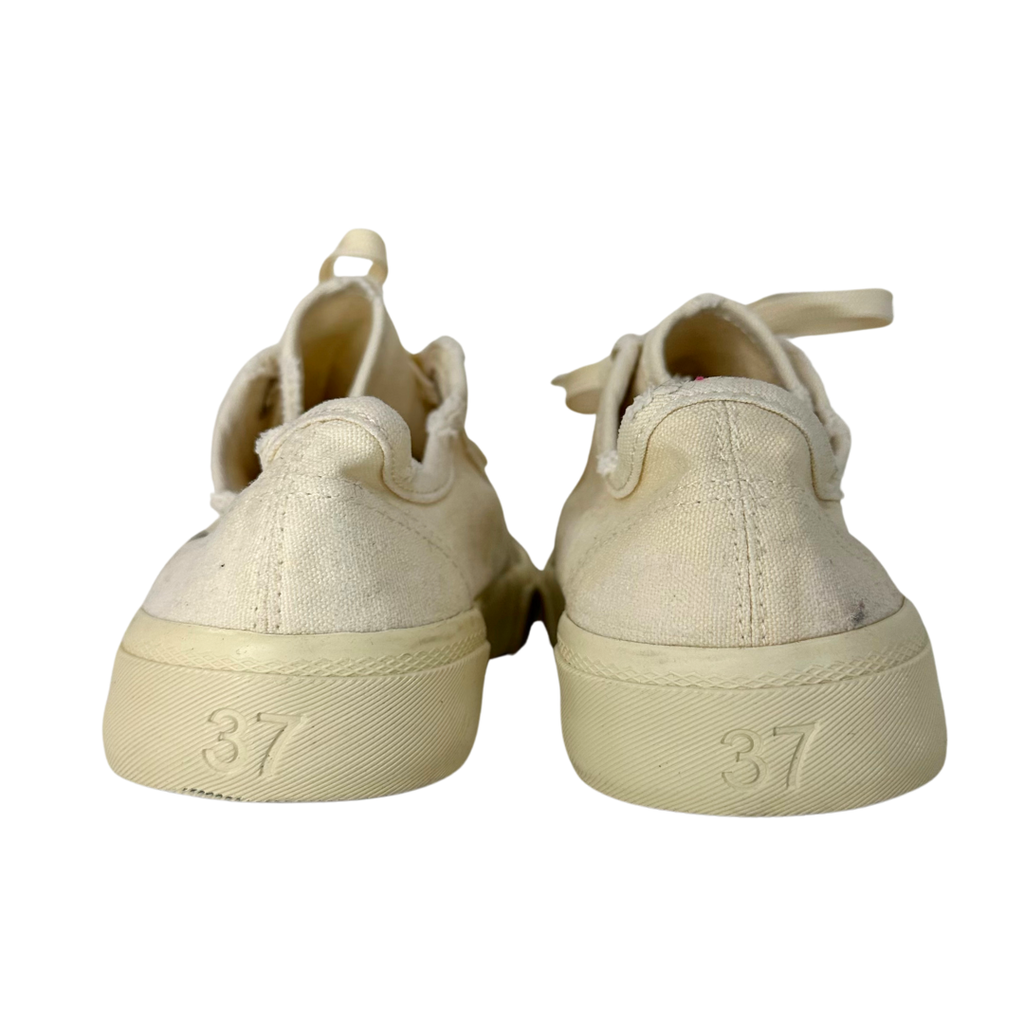 Balenciaga "Paris Political" Logo Canvas Sneakers, 37