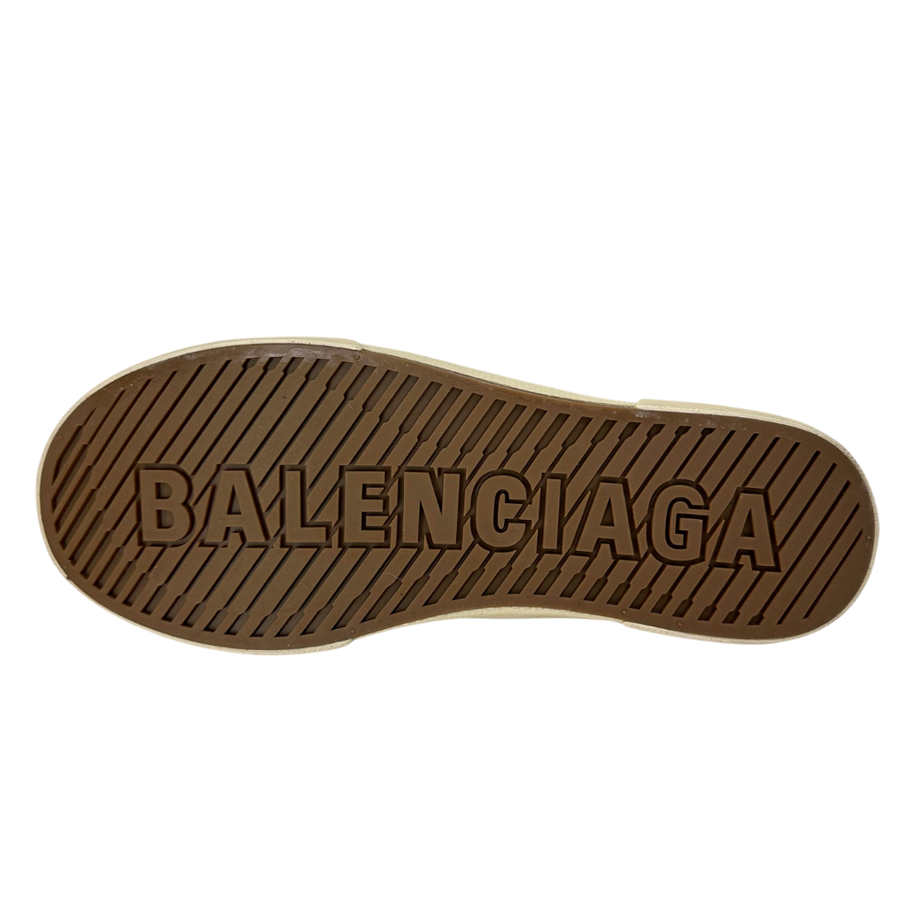 Balenciaga "Paris Political" Logo Canvas Sneakers, 37