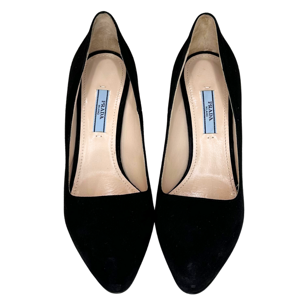 Prada Black Suede Platform, 39.5