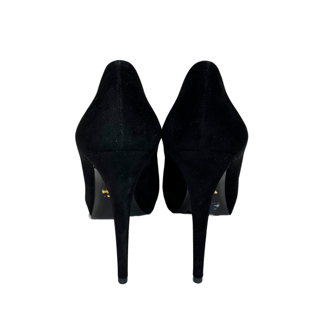 Prada Black Suede Platform, 39.5