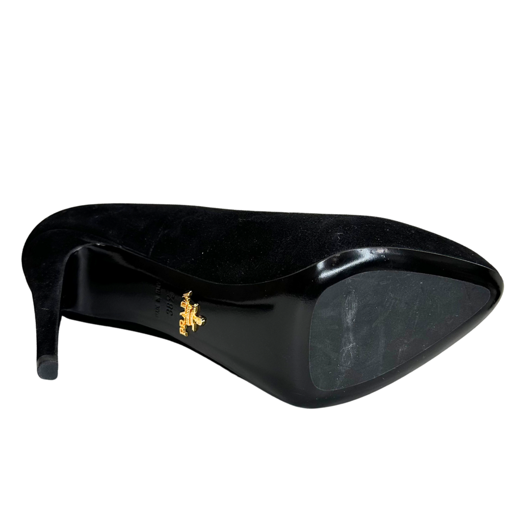 Prada Black Suede Platform, 39.5