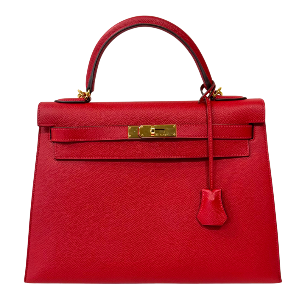Hermes Red Epsom Kelly 32CM Gold HW 2015