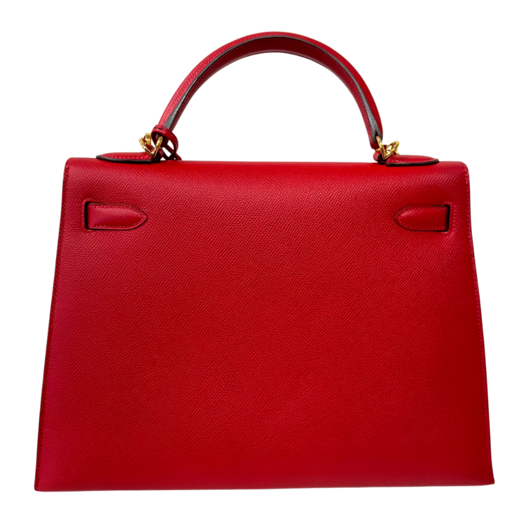 Hermes Red Epsom Kelly 32CM Gold HW 2015