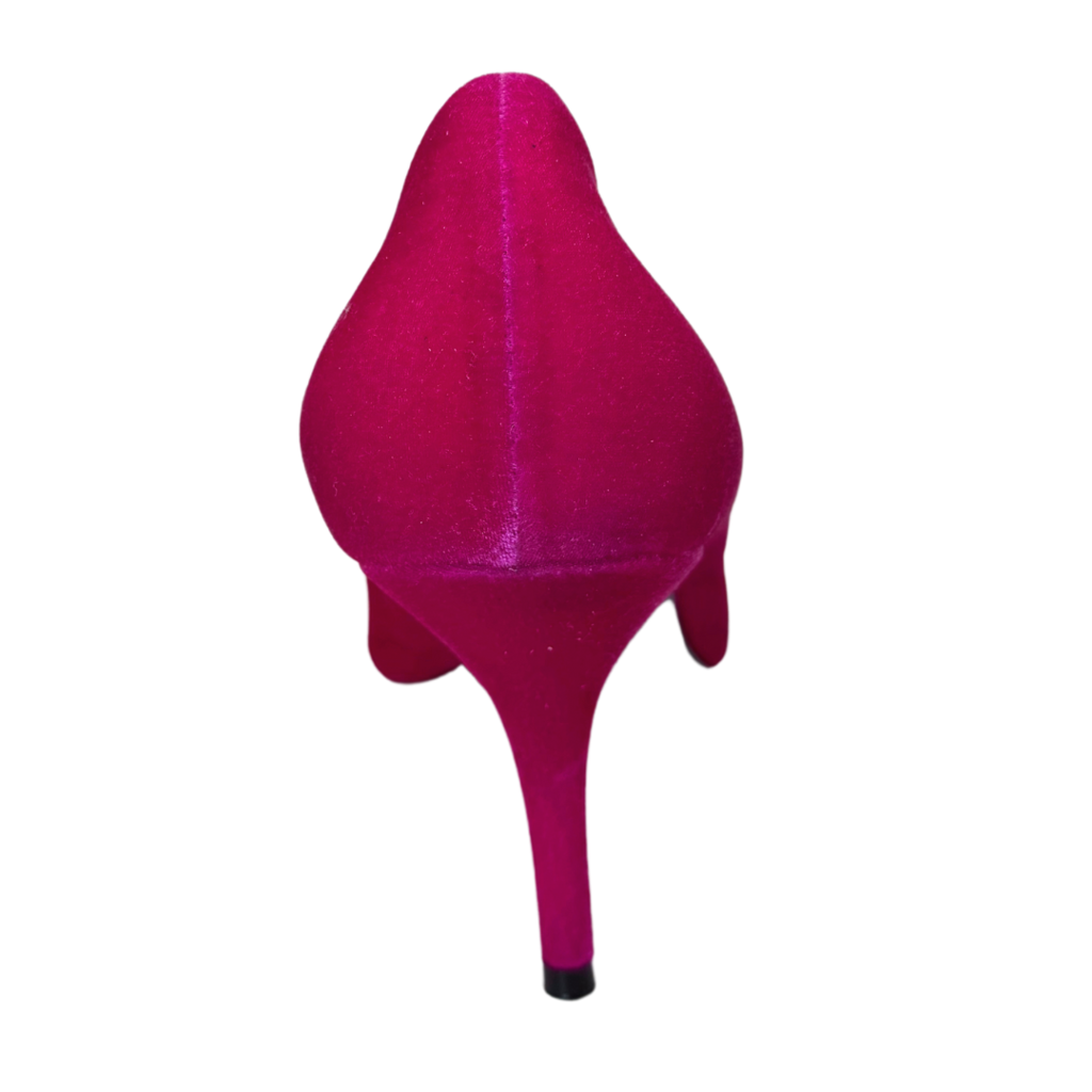 Balenciaga Fuchsia Velvet De Soie Heel, 40