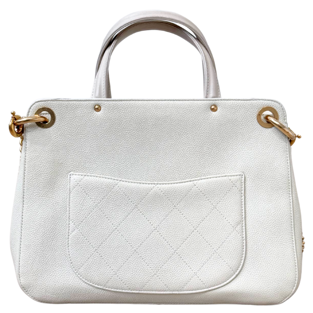 Chanel Cream Shopping Tote