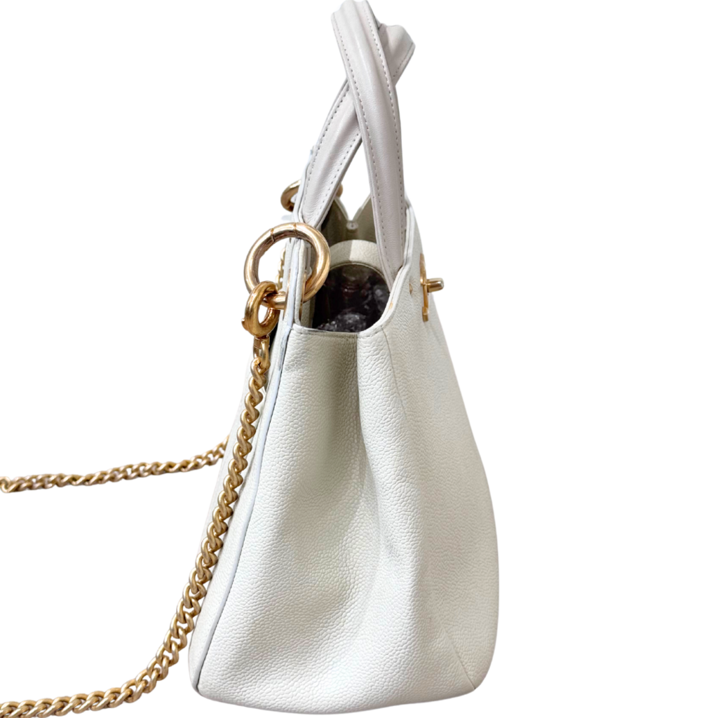 Chanel Cream Shopping Tote
