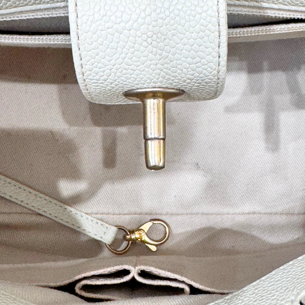 Chanel Cream Shopping Tote
