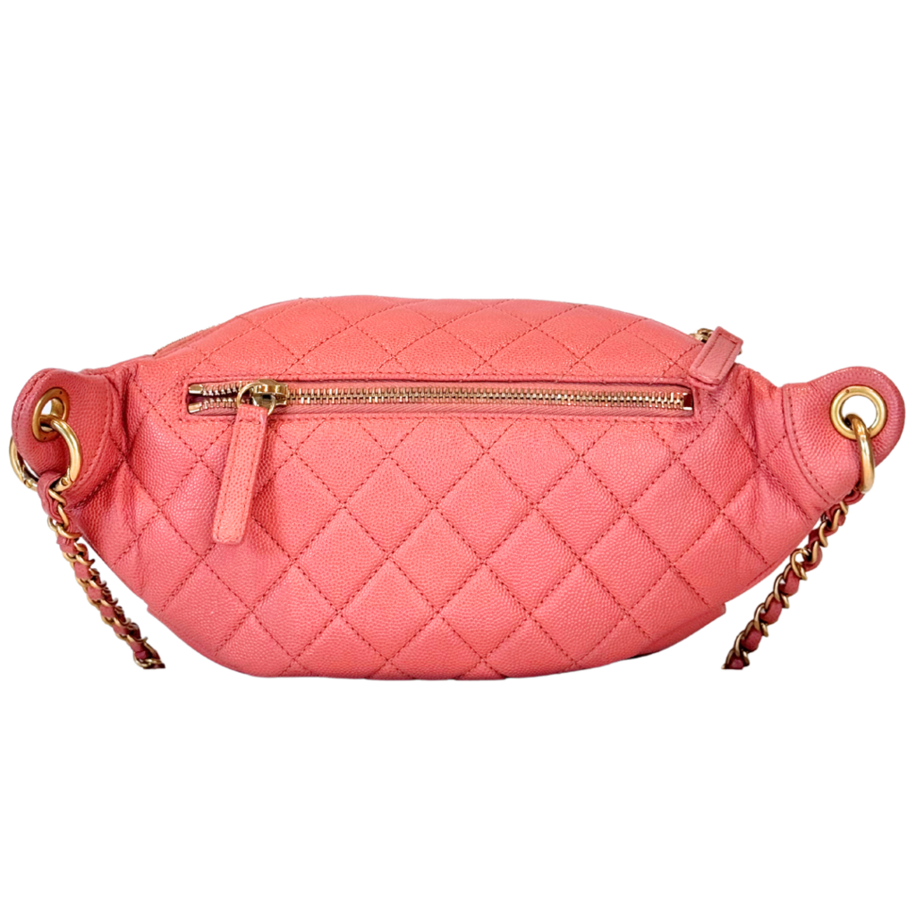 Chanel Caviar Filagree Pink Belt Bag (FULL SET)