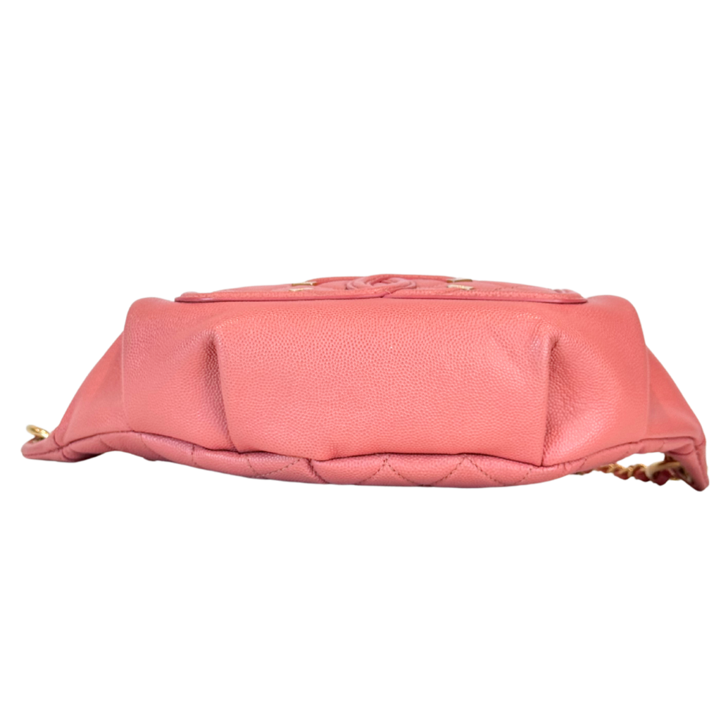 Chanel Caviar Filagree Pink Belt Bag (FULL SET)