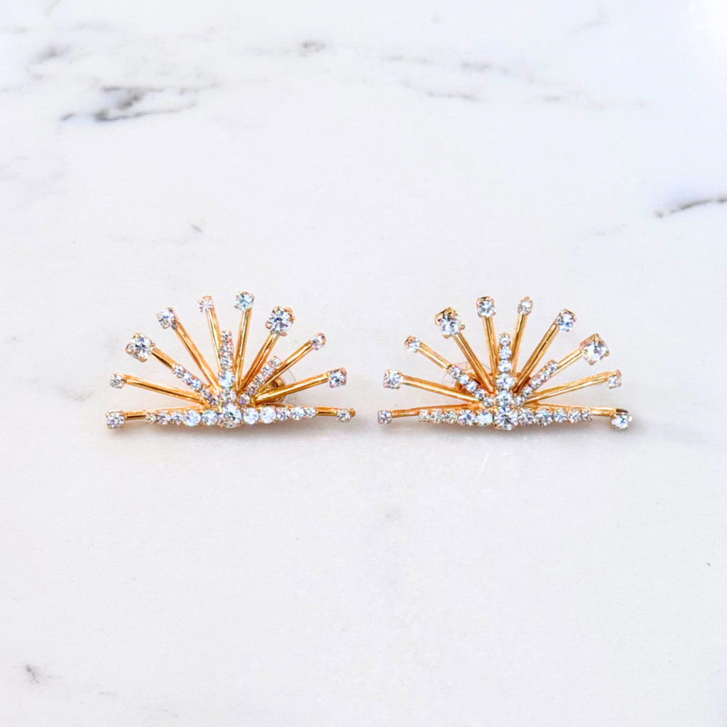 Elizabeth Cole Sunburst Fan Stud Earrings