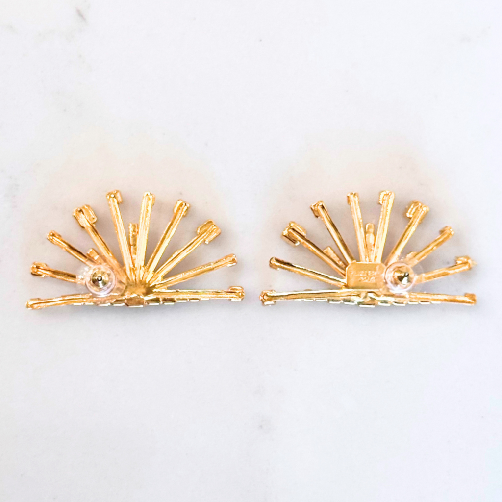 Elizabeth Cole Sunburst Fan Stud Earrings