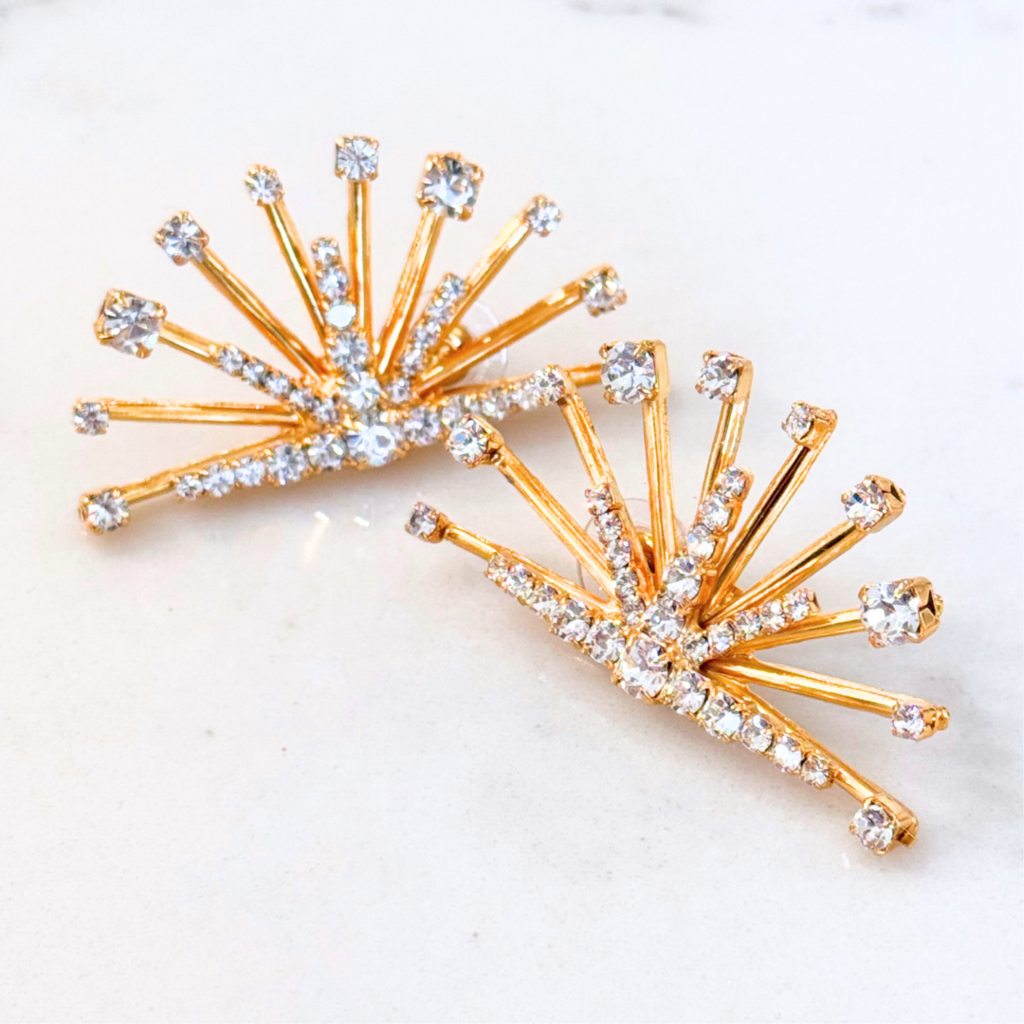 Elizabeth Cole Sunburst Fan Stud Earrings