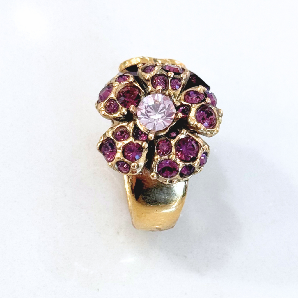 Chanel 2004 Purple Camelia Ring