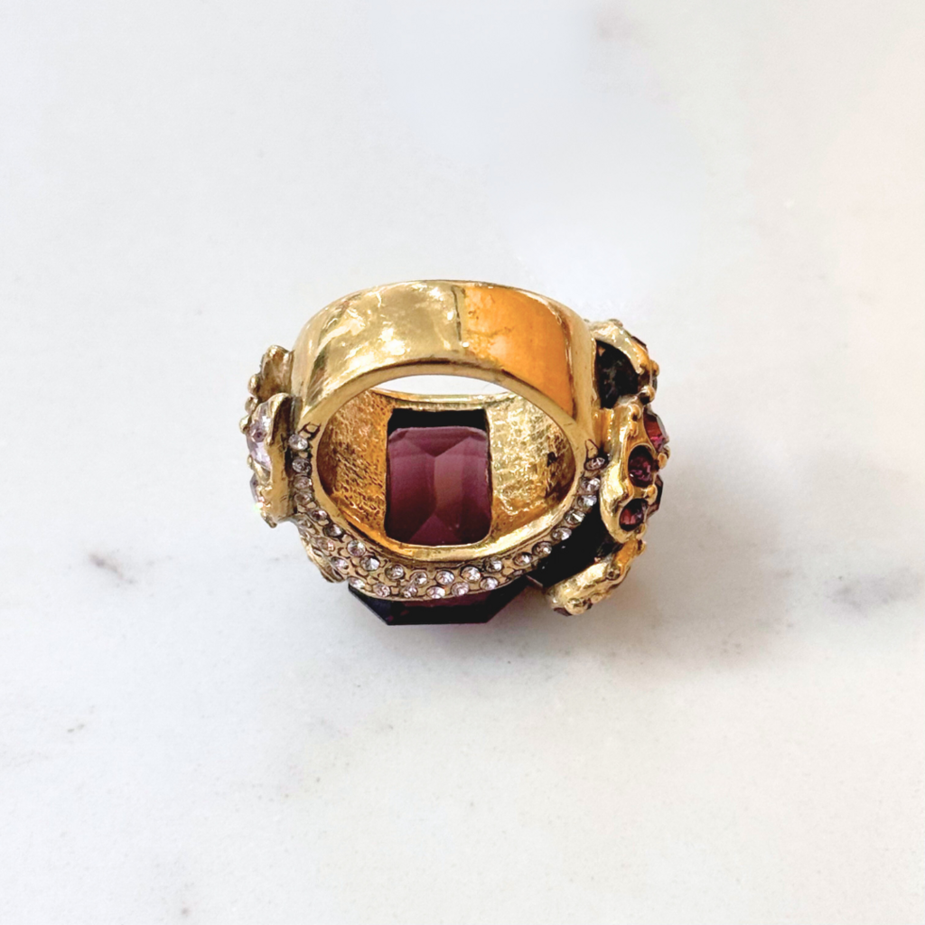 Chanel 2004 Purple Camelia Ring