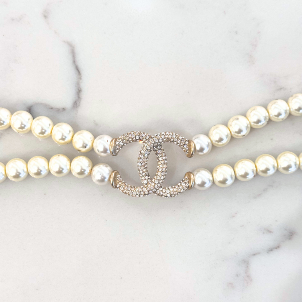 Chanel Pearl CC Choker (As Is)