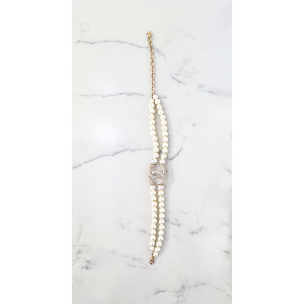 Chanel Pearl CC Choker (As Is)