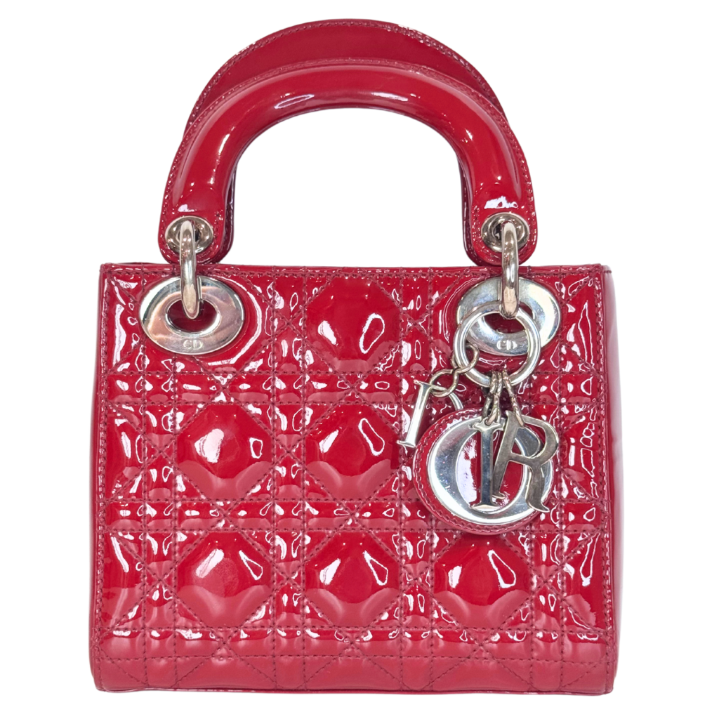 Dior Red Patent Mini Lady Dior