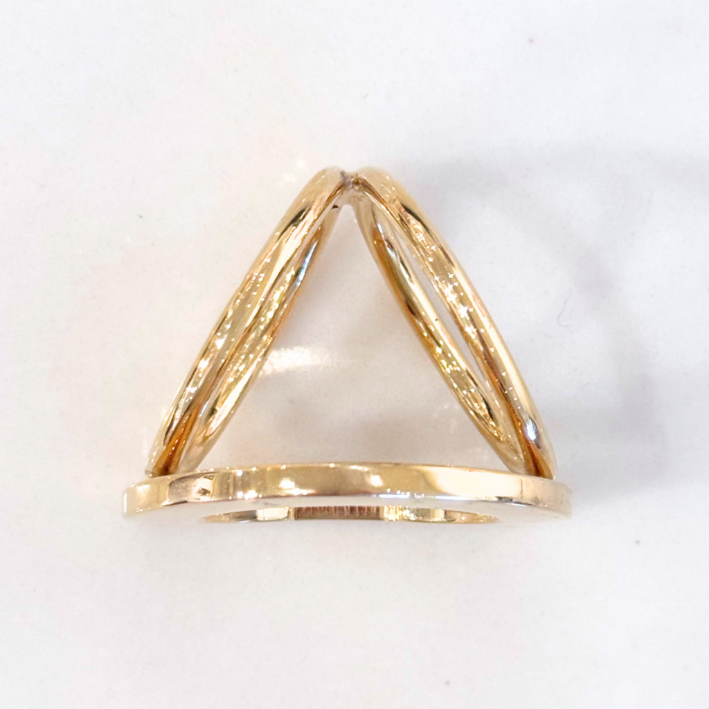 Ferragamo Gold Buckle Scarf Ring