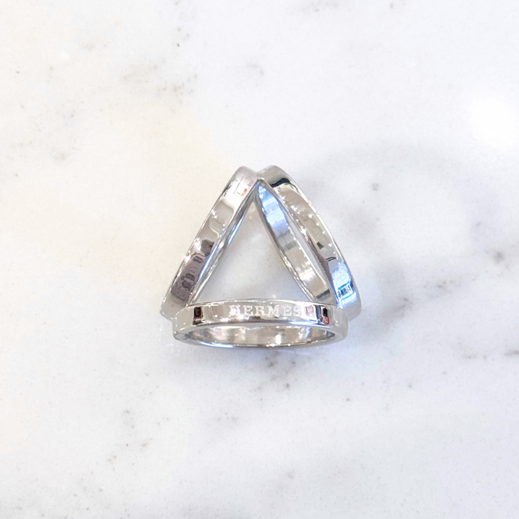 Hermès Silver Scarf Ring