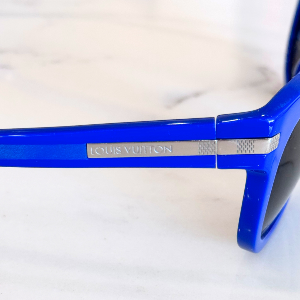 Louis Vuitton Blue Rim Rectangle Sunglasses