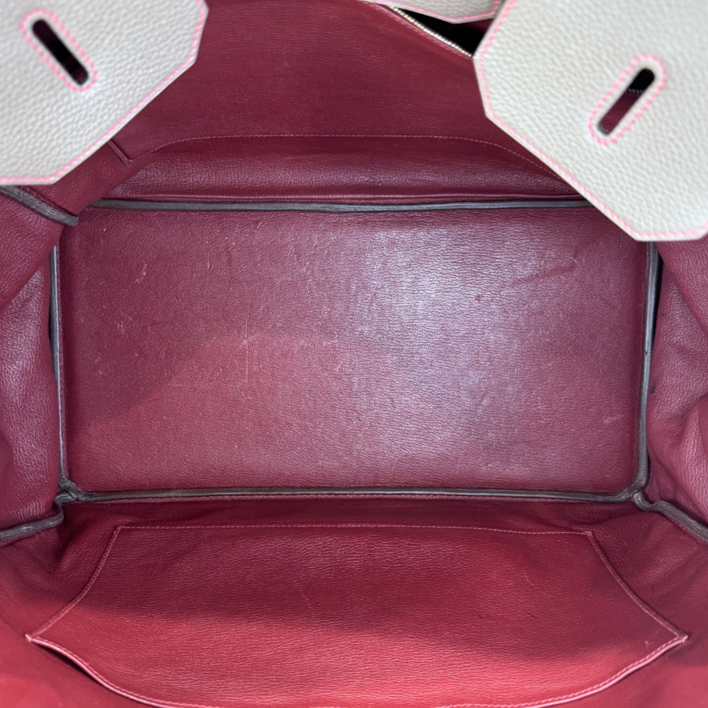 Hermès Birkin Etoupe Rouge Togo 40CM Gold HW (2012)