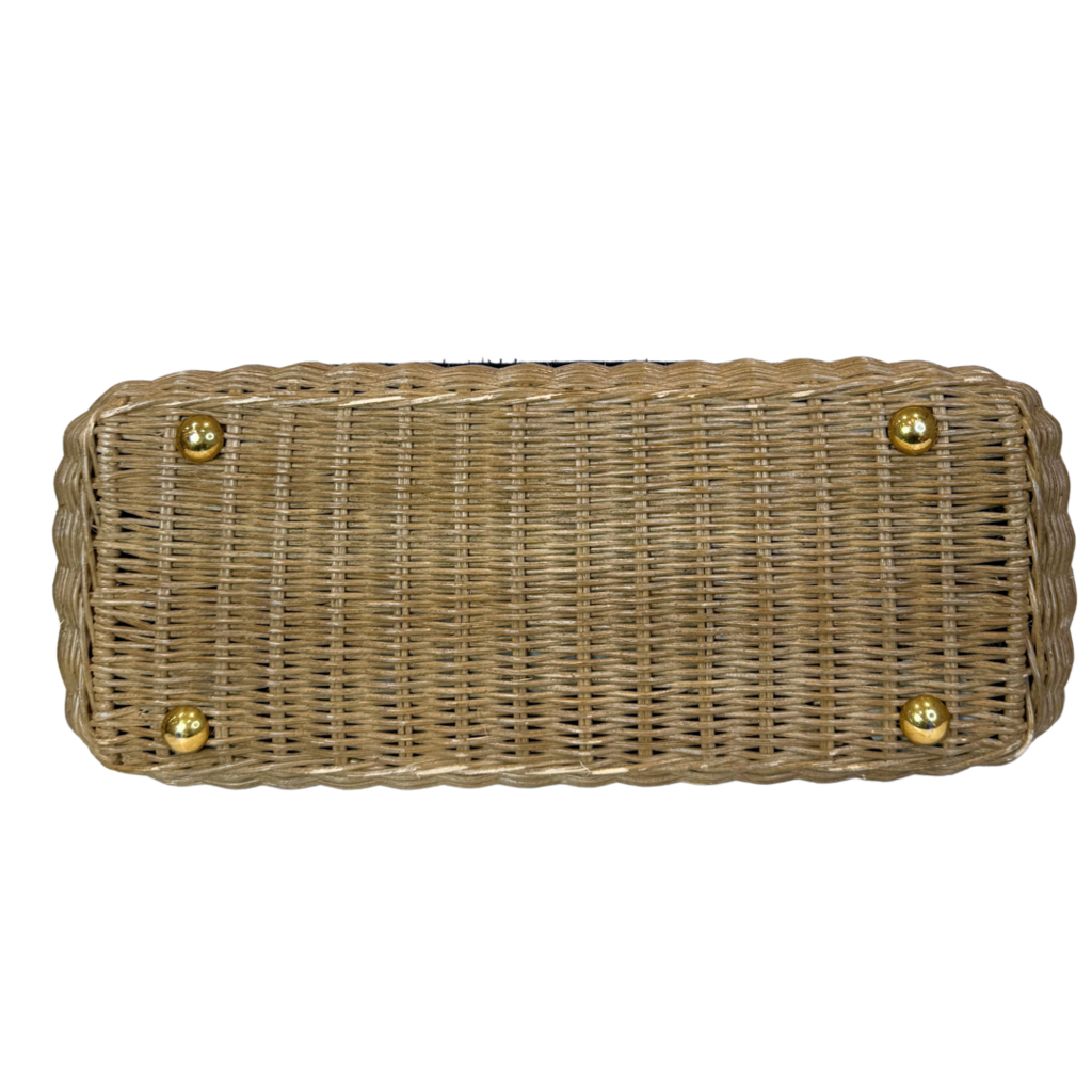Dior Blue Oblique Wicker Bag