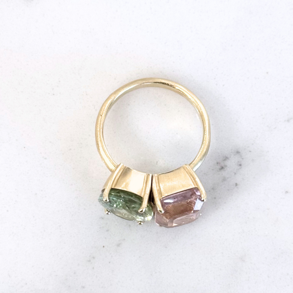 Irene Neuwirth Pink & Green Tourmaline Ring