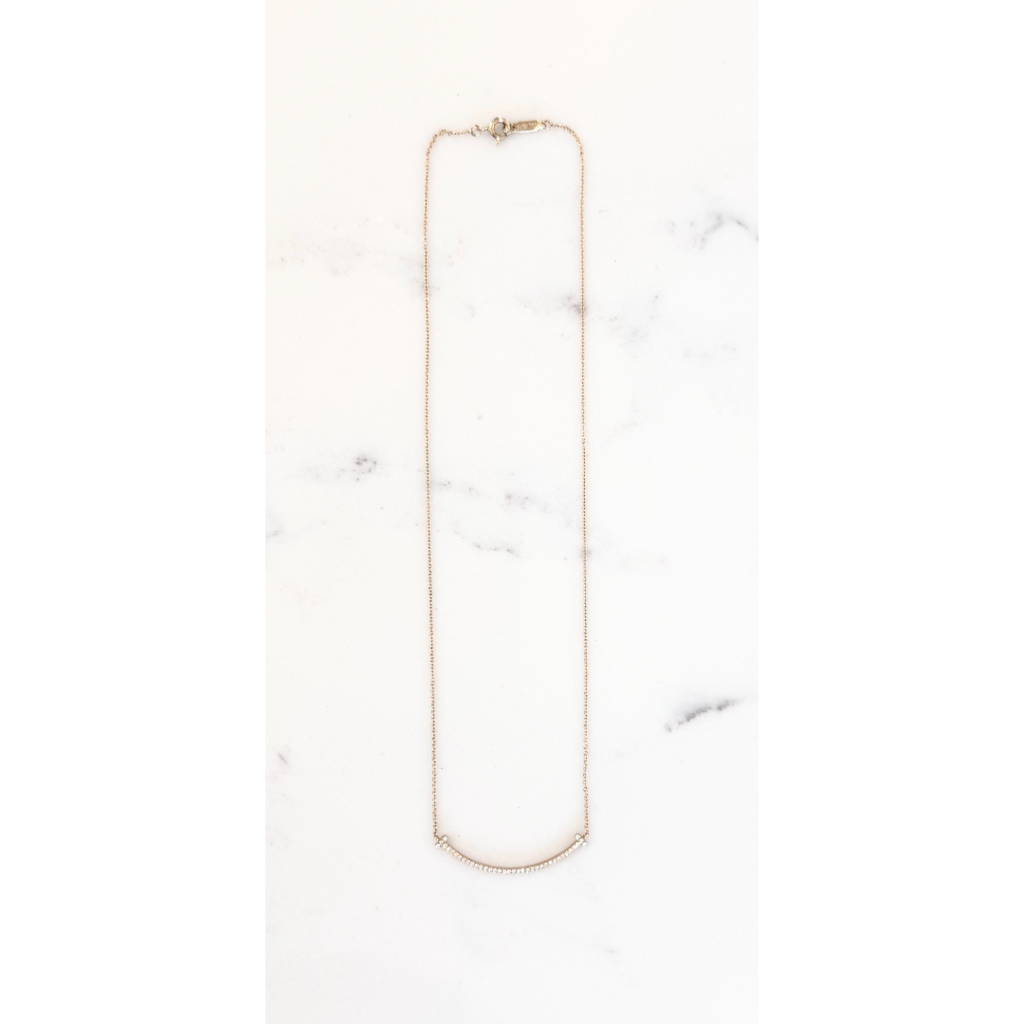Tiffany & Co 18k YG 'Smile' Necklace with Diamonds