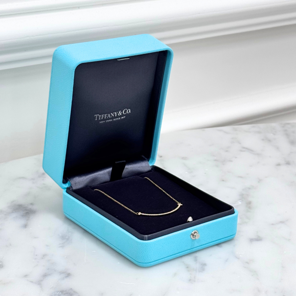Tiffany & Co 18k YG 'Smile' Necklace with Diamonds