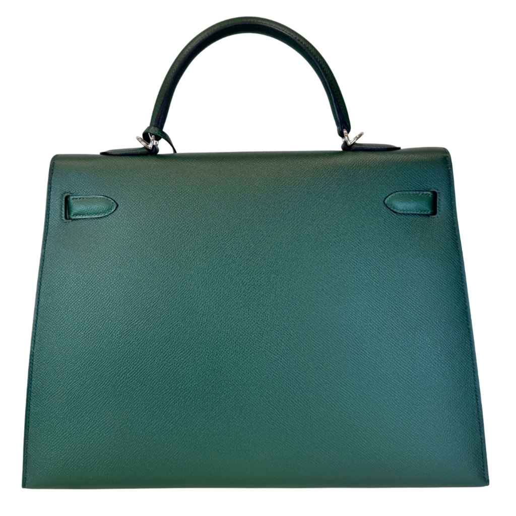 Hermès Kelly Vert Dark Olive Epsom 35CM Palladium HW (2015)