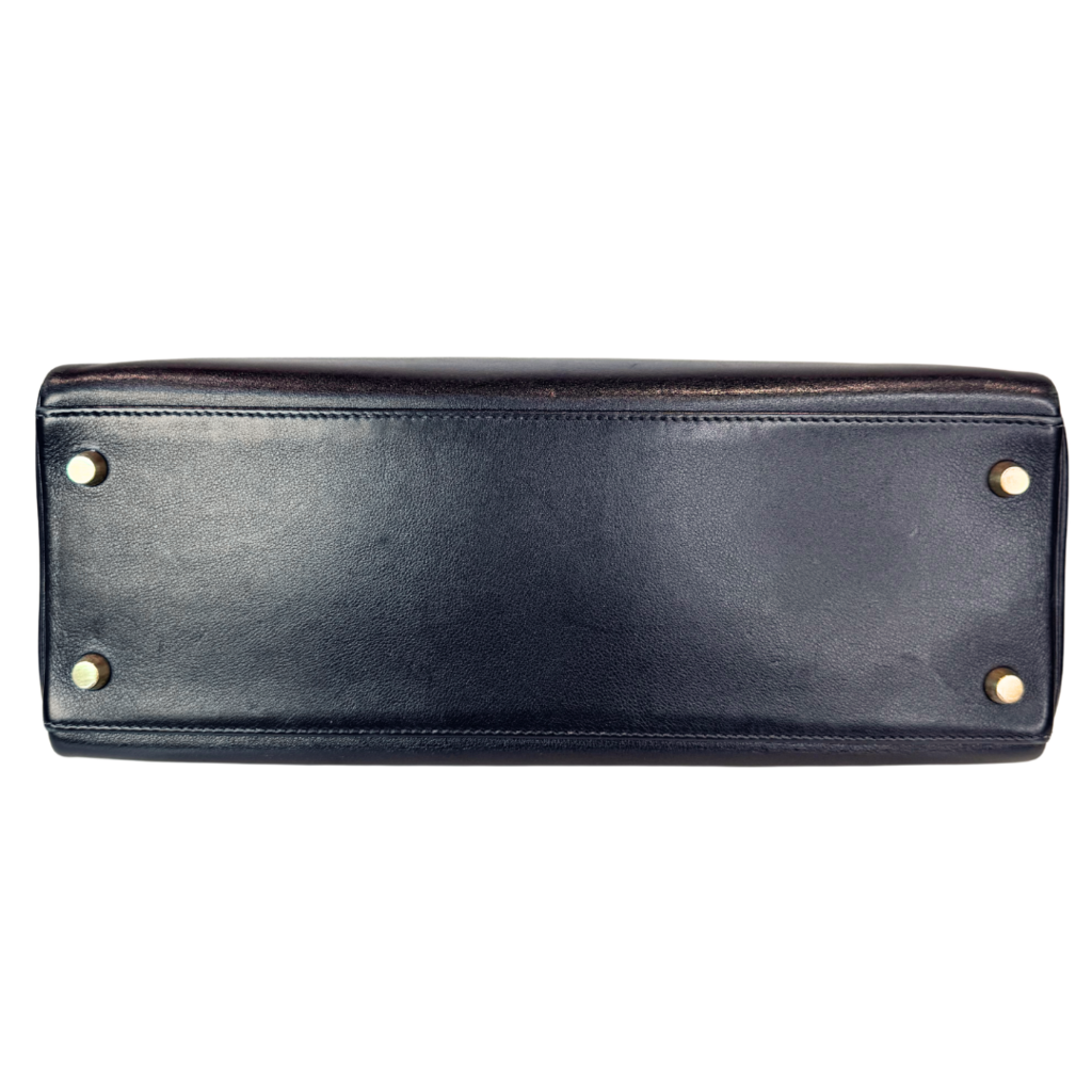 Hermès Kelly Black Box Calf Retourne 32CM Gold HW (1996)