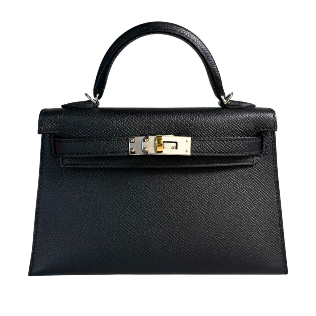 Hermès Kelly Black Epsom 20CM Two-Toned HW (2025)