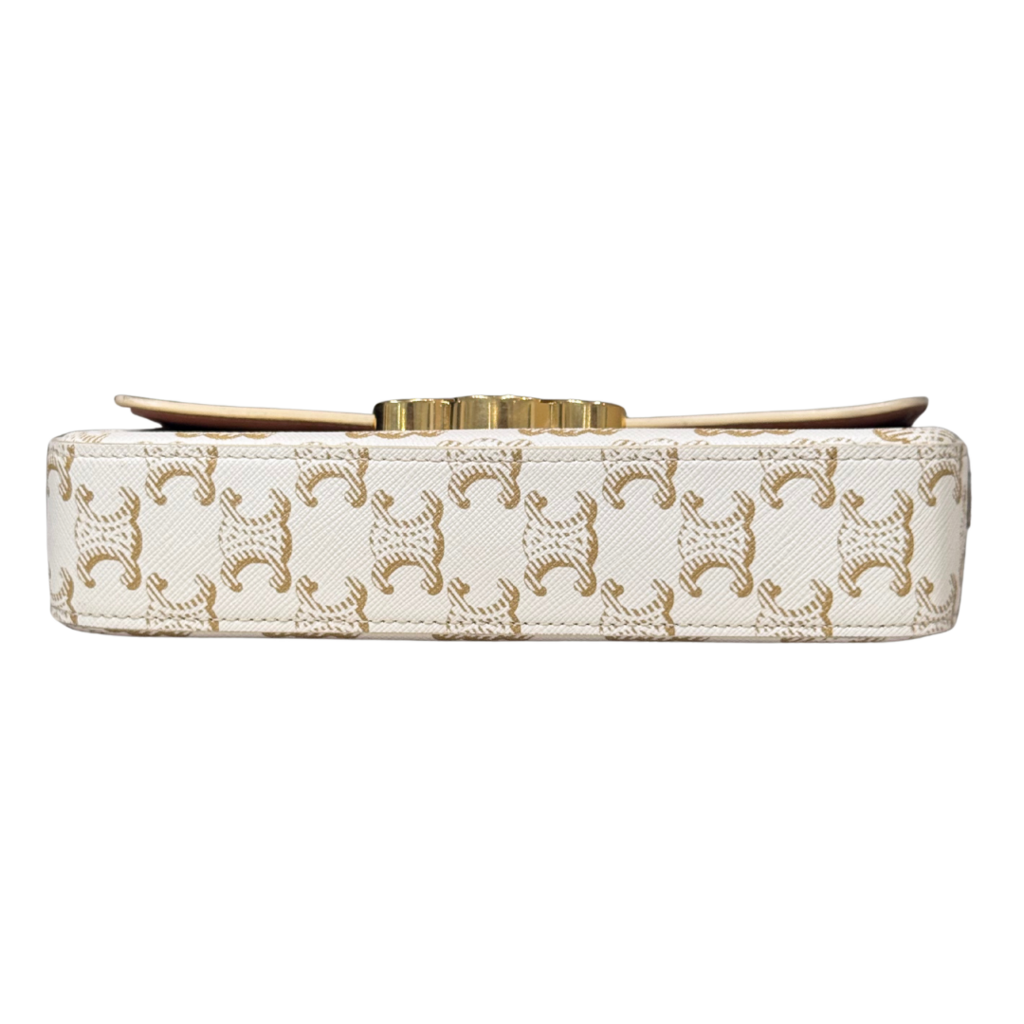 Celine Cream & Tan Triomphe Shoulder Bag