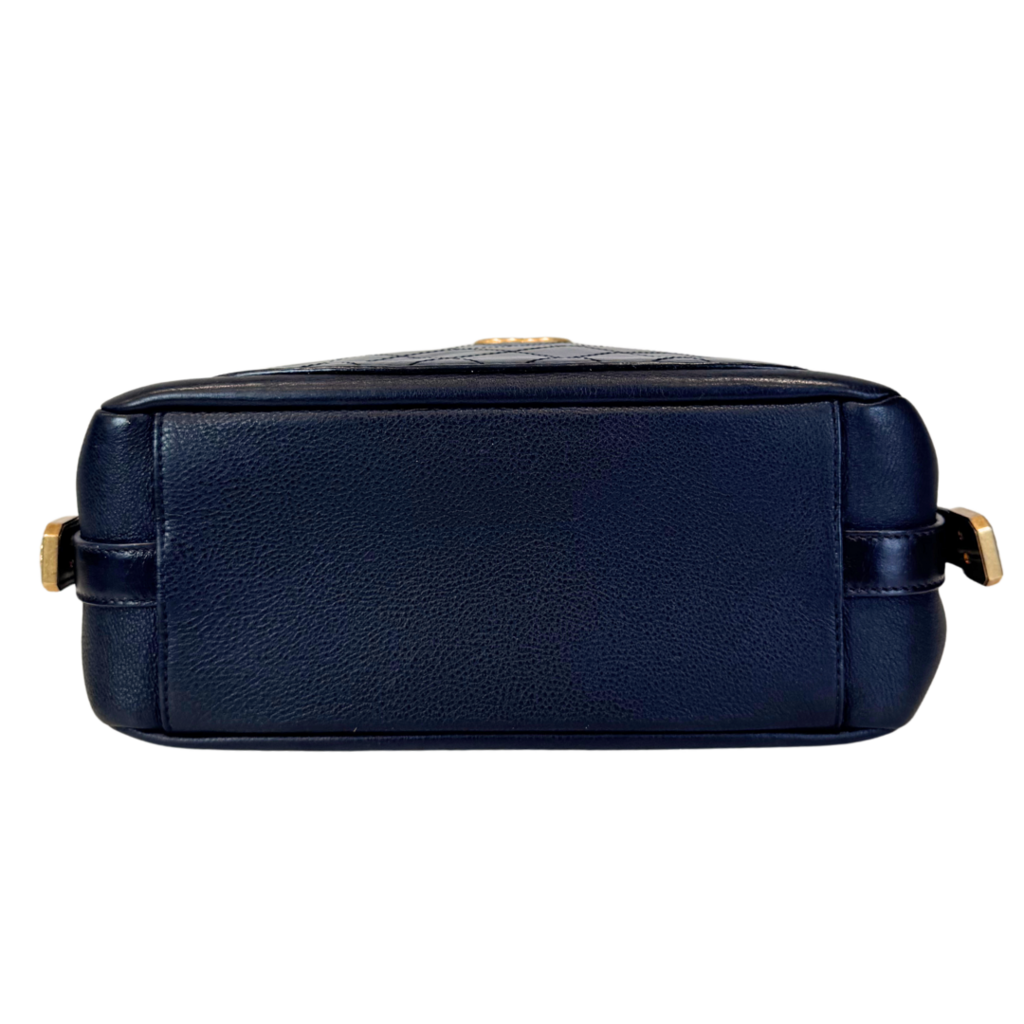 Chanel Black Glazed Caviar Camera Bag