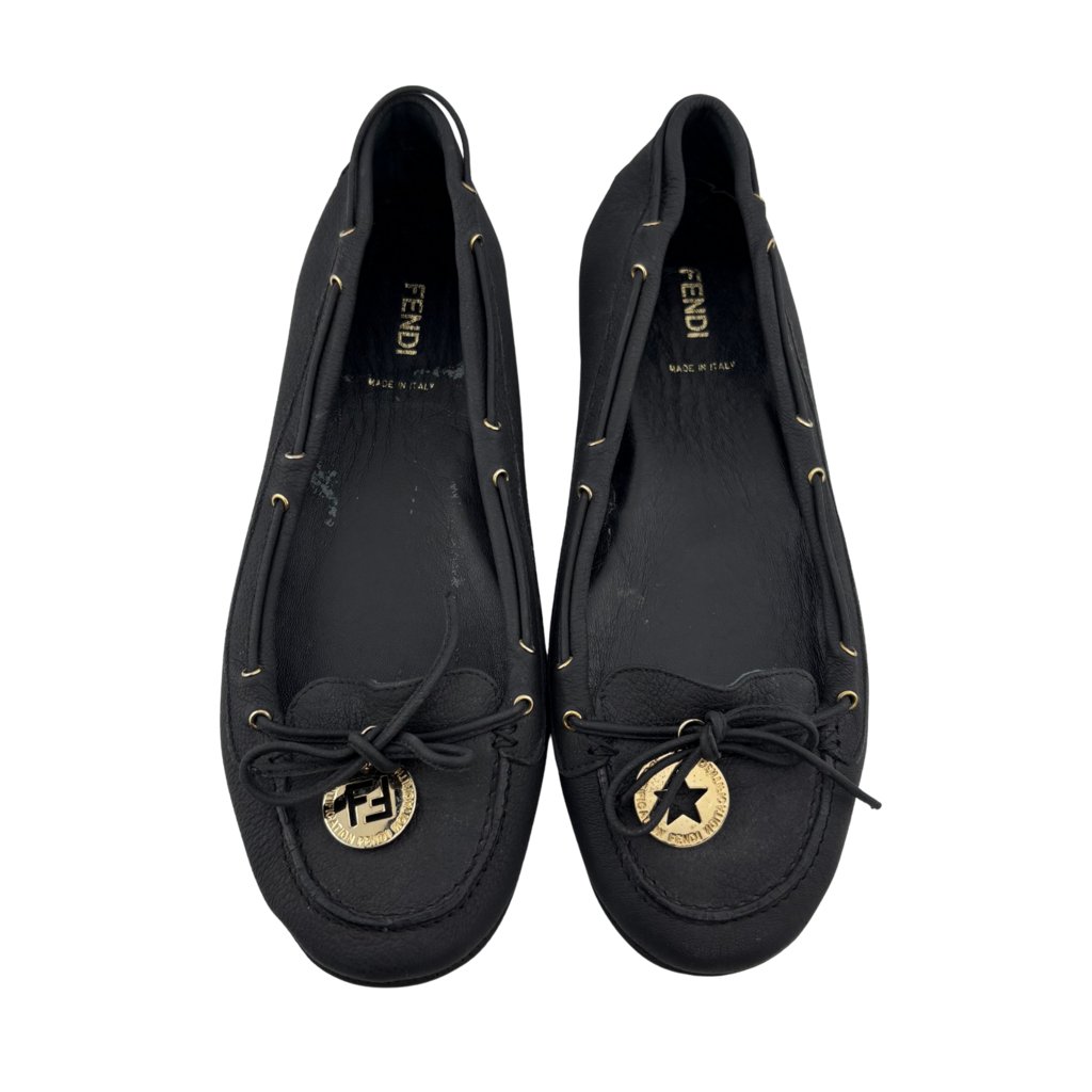 Fendi Leather Driving Moccasin, 39