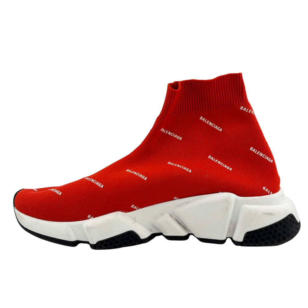 Balenciaga Knit Sock Logo Speed Trainer Sneaker, 37