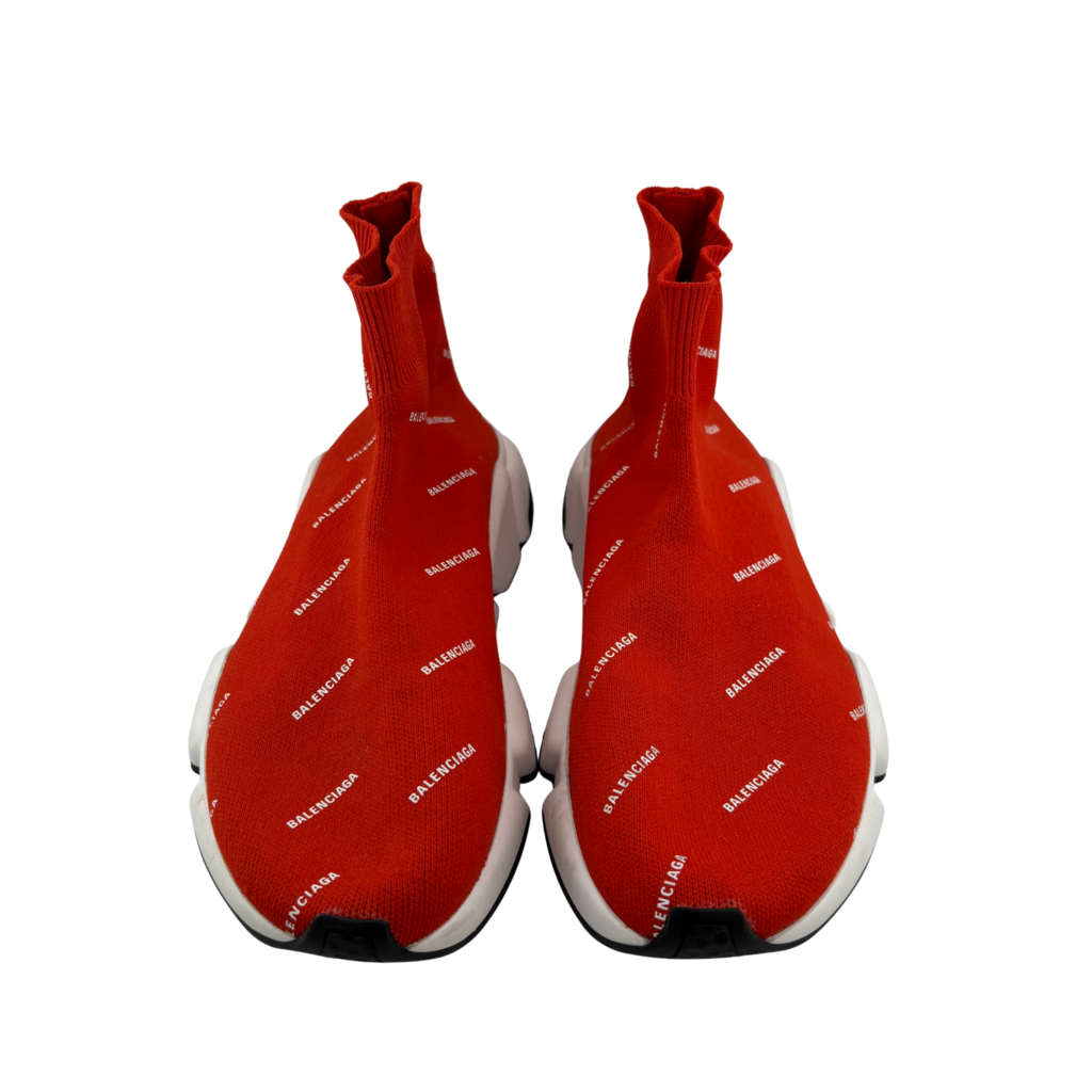 Balenciaga Knit Sock Logo Speed Trainer Sneaker, 37