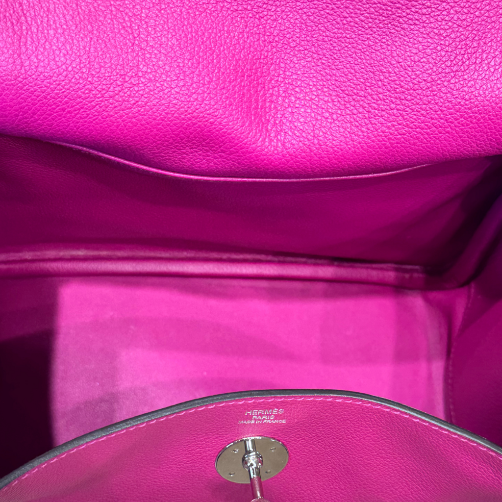 Hermès Lindy Rose Togo 26CM Palladium HW