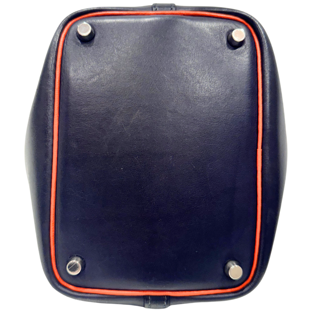 Hermès Eclat Picotin Black Ebene Natural Berenia & Orange 18CM Palladium HW
