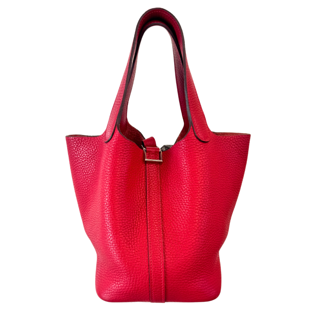 Hermès Red Clemence Picotin 18CM Palladium HW
