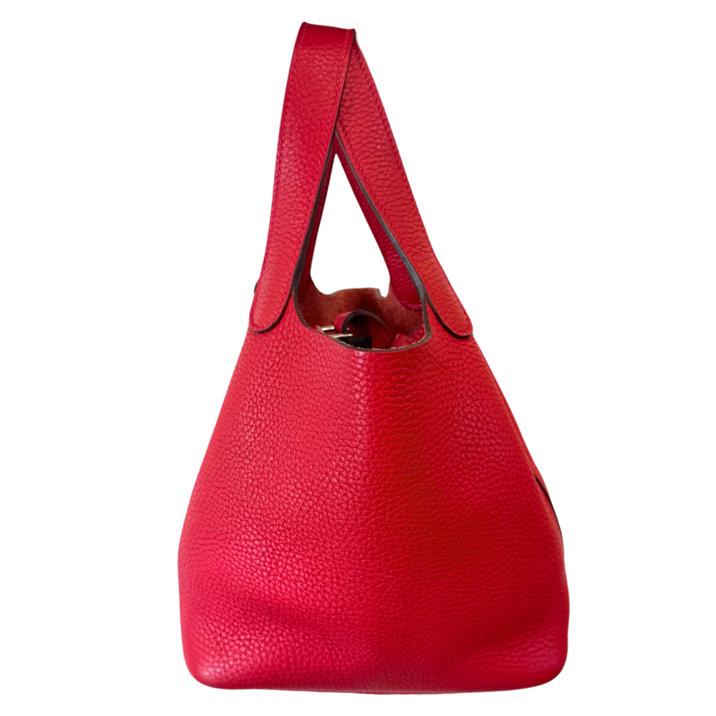 Hermès Red Clemence Picotin 18CM Palladium HW