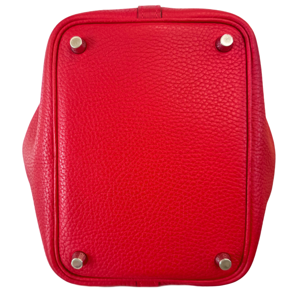 Hermès Red Clemence Picotin 18CM Palladium HW