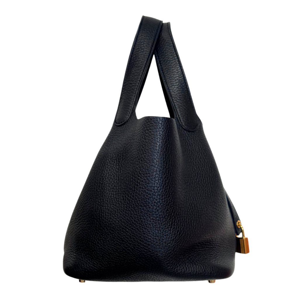 Hermès Black Picotin 18CM Gold HW