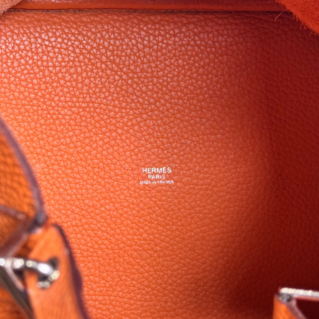 Hermès Orange Picotin 22CM Palladium HW