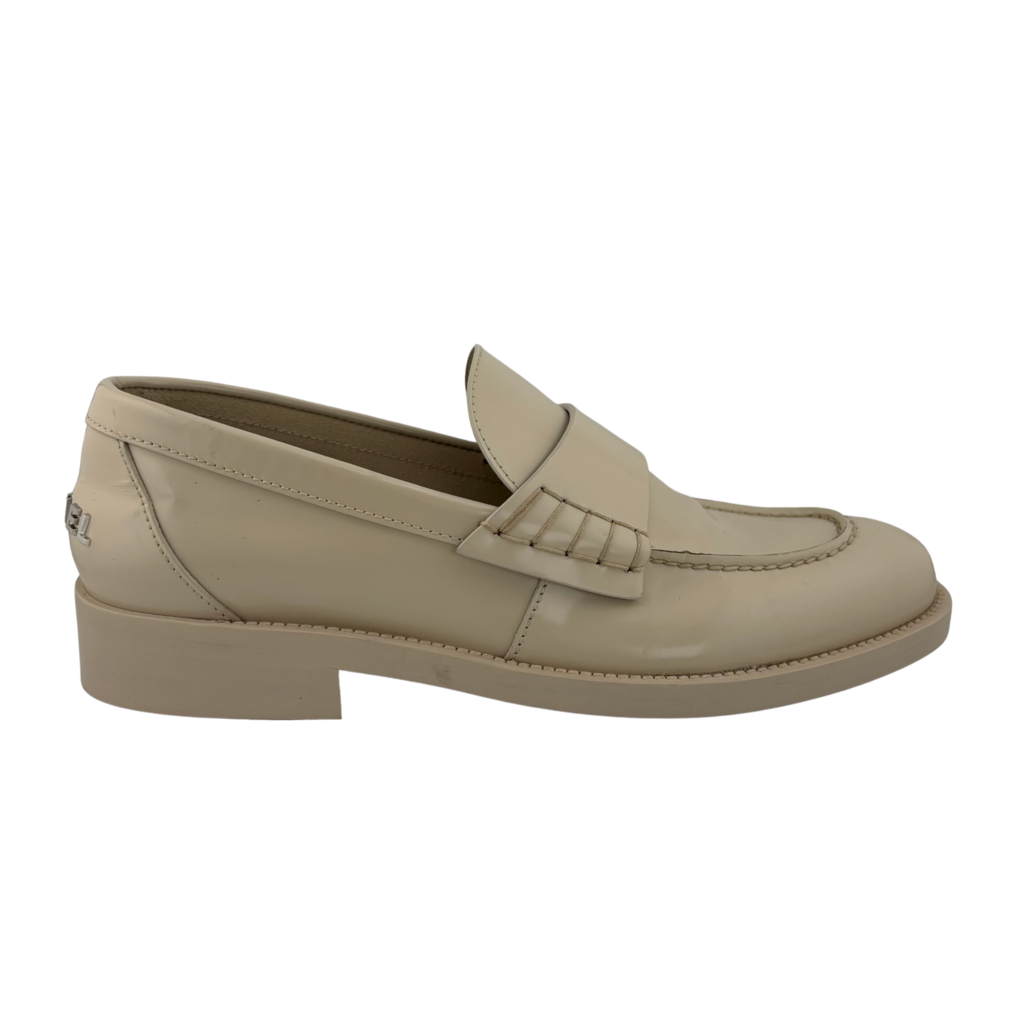 Chanel Ivory Leather Loafer, 38