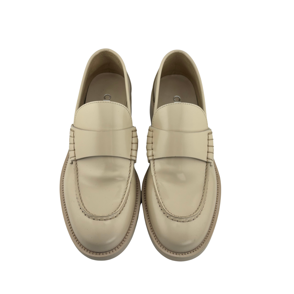 Chanel Ivory Leather Loafer, 38