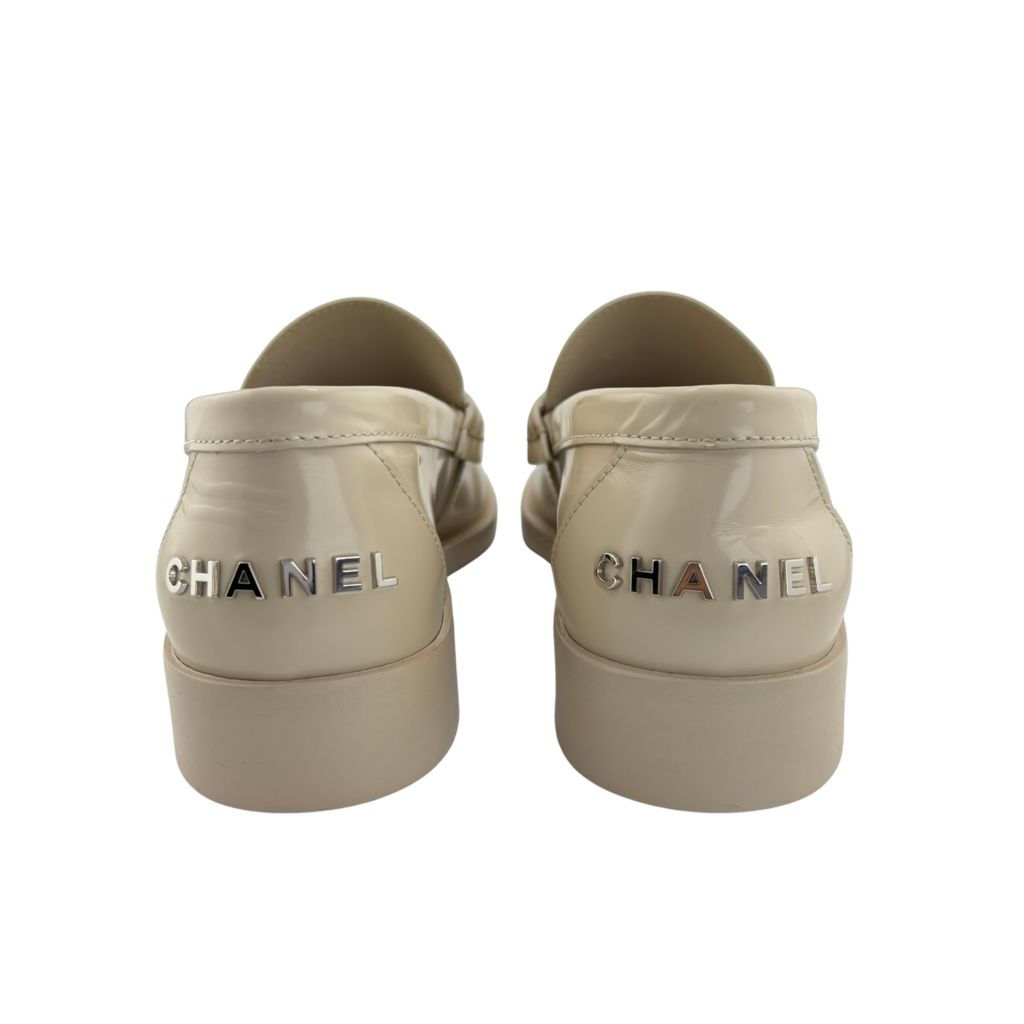 Chanel Ivory Leather Loafer, 38