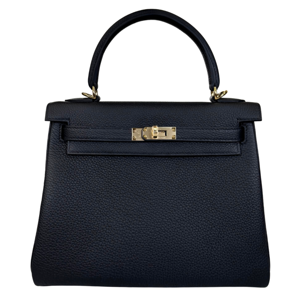 Hermès Kelly Black Togo 25CM Permabrass HW (NEW)