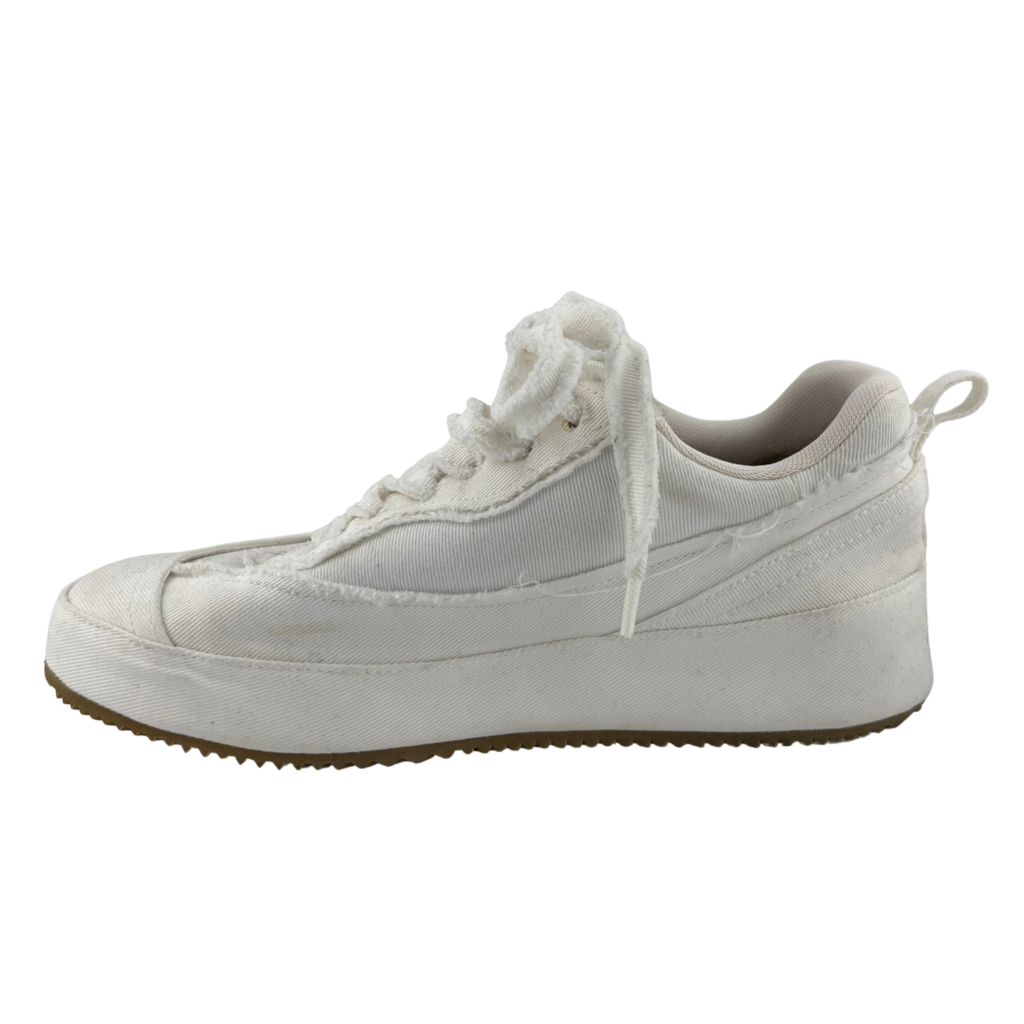 Loewe White Deconstructed Denim Sneakers, 38