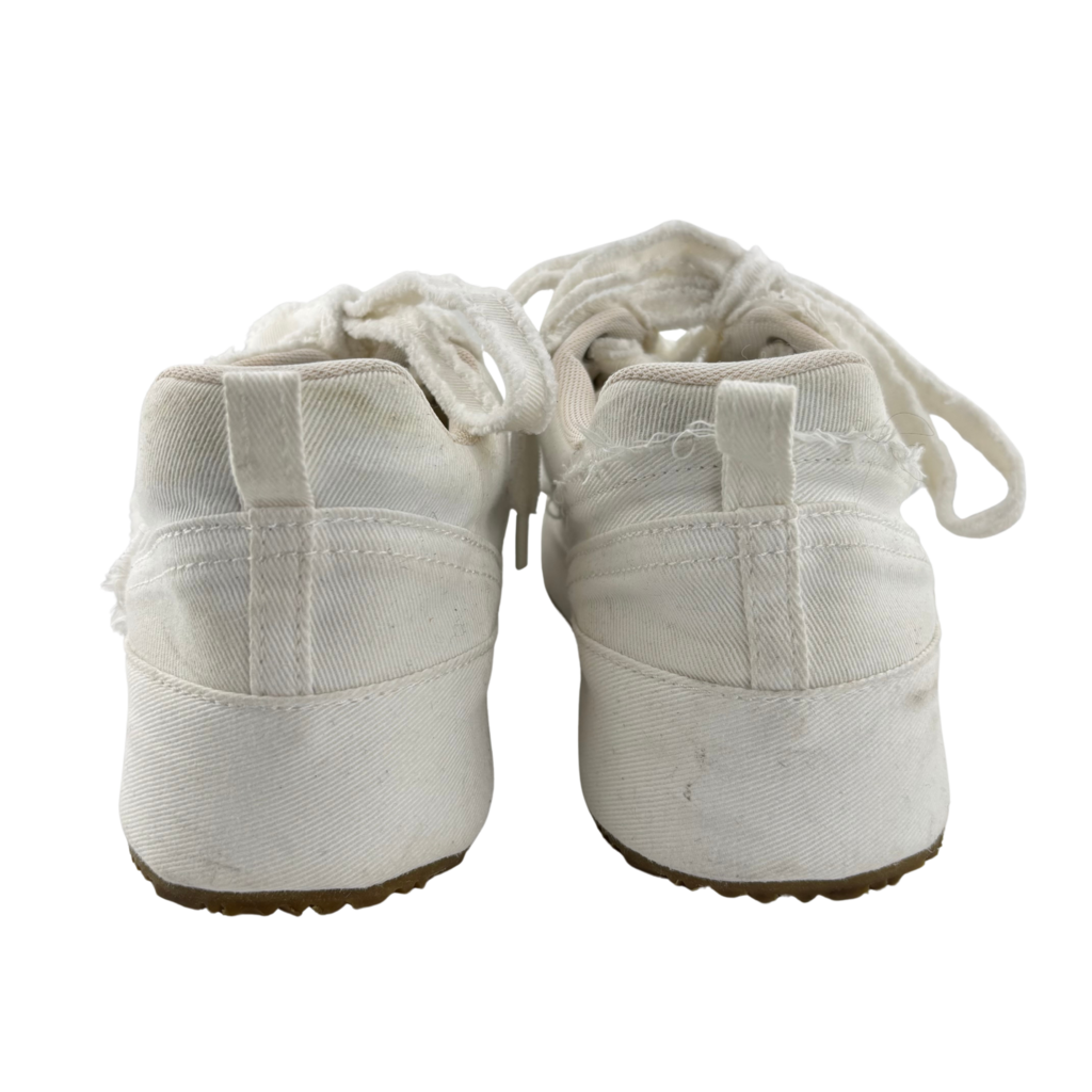 Loewe White Deconstructed Denim Sneakers, 38